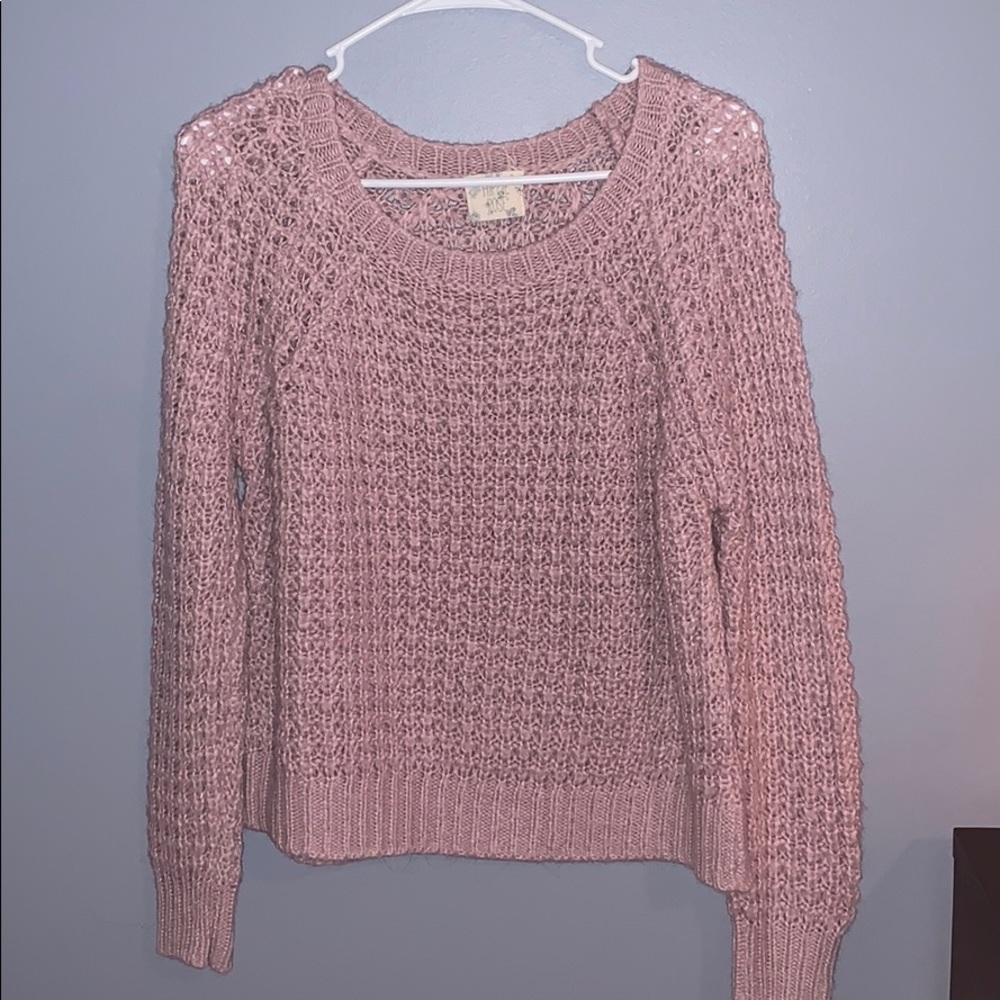 Hippie Rose Light Pink Sweater